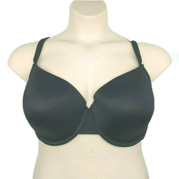 Cacique Lane Bryant Womens Smooth T Shirt Bra Convertible Strap 46C Black NEW - Picture 2 of 10